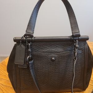 New Coach black leather purse